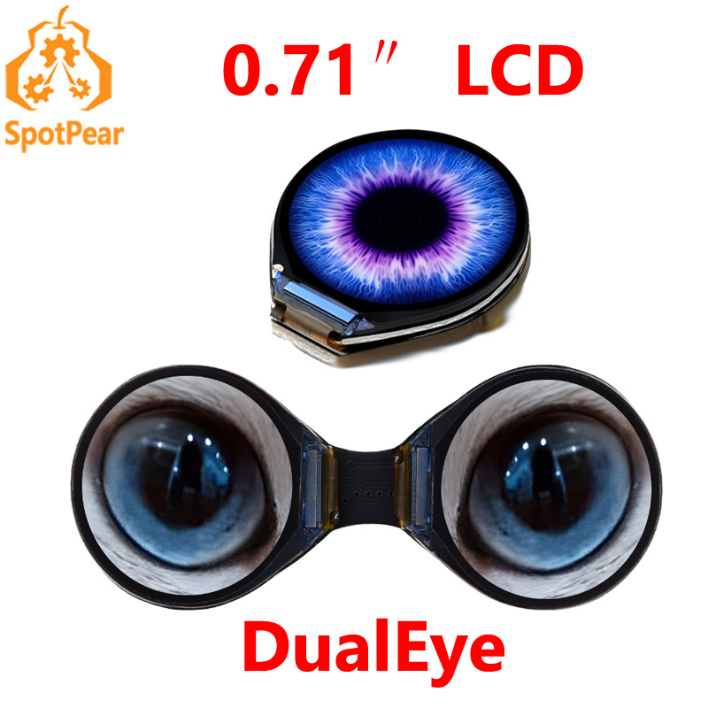 Pi Display - Waveshare 0.71 นิ้ว Double Eye รอบจอแสดงผล