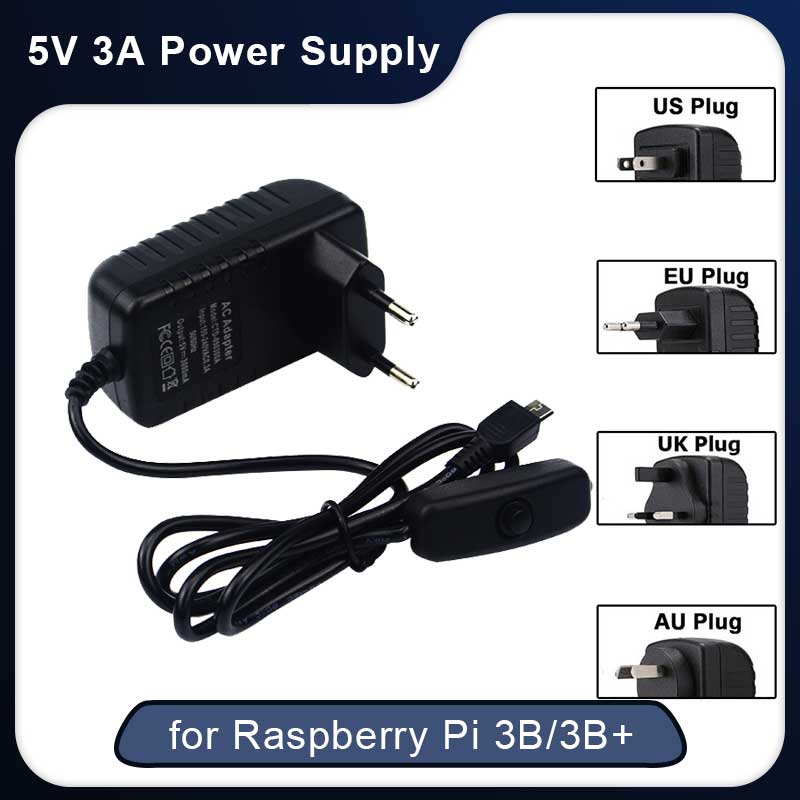 Pi Power Supply - 5V 3A Raspberry Pi 3 รุ่น