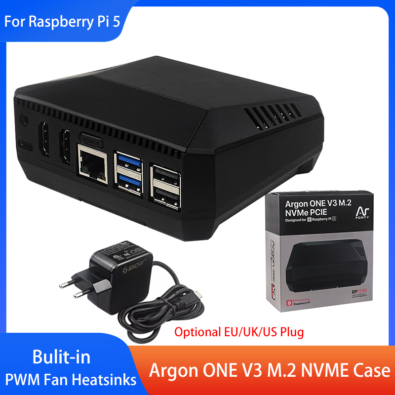 Pi 5 Case - อาร์กอน วัน วี 3 เอ็ม.2 เอ็นวีเอ็มอีเคสอะลูมิเนียมเชลล์