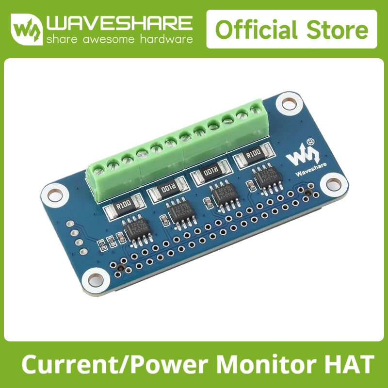 Raspberry Pi 4 - Waveshare 4-ch กระแส/แรงดันไฟฟ้า/พลังงานมอนิเตอร์ HAT สำหรับราสเบอร์รี่ปี่, อินเทอร์เฟซ