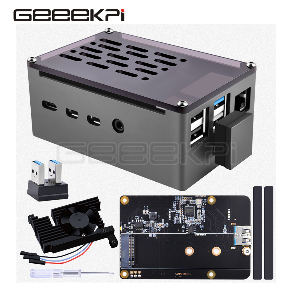 GeeekPi อลูมิเนียมอิฐสีดำเปลือ - Pi 4 Case บทวิจารณ์และราคา