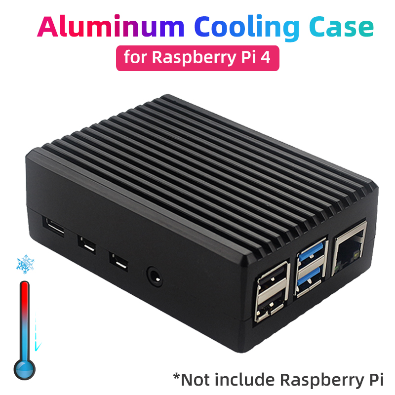 Raspberry Pi 4 กรณีอลูมิเนียมส - Pi 4 Case บทวิจารณ์และราคา
